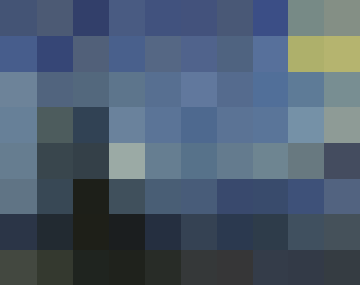 Composition clue for The Starry Night by Vincent van Gogh