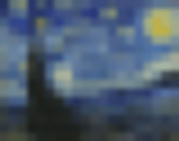 Soft focus clue for The Starry Night by Vincent van Gogh