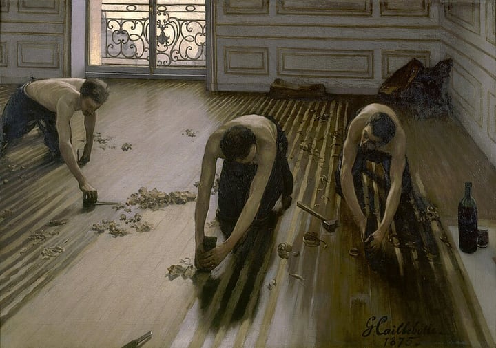 Les raboteurs de parquet by Gustave Caillebotte
