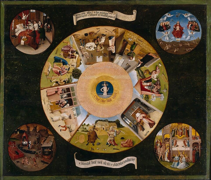 The Seven Deadly Sins and the Four Last Things by Hieronymus Bosch
