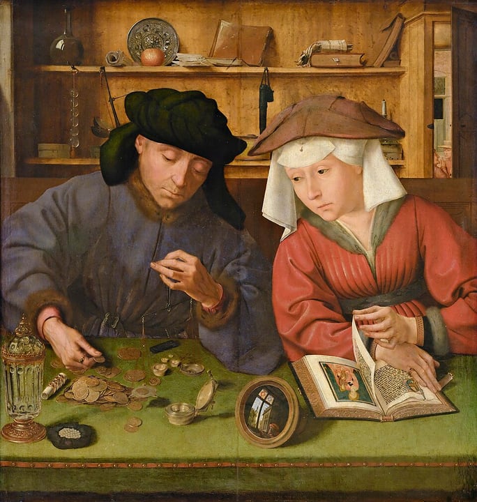 The Money Changer and His Wife by Quinten Metsys