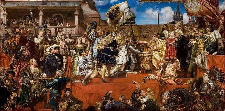 Prussian Homage (painting) by Jan Matejko