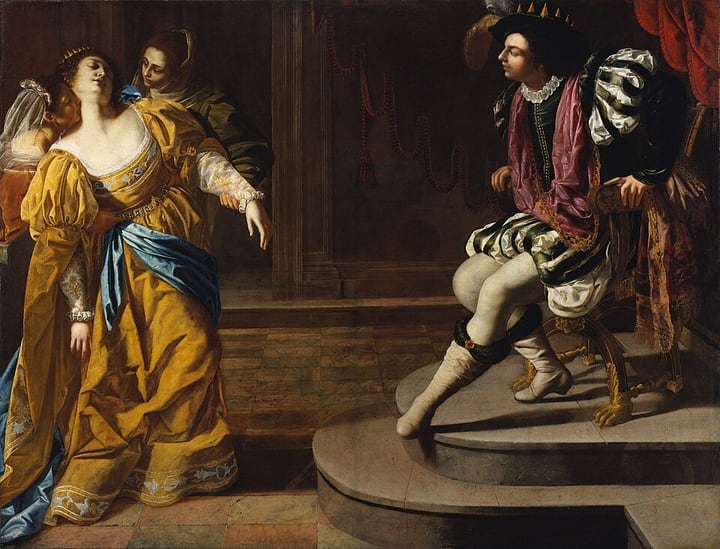 Esther Before Ahasuerus (Artemisia Gentileschi) by Artemisia Gentileschi
