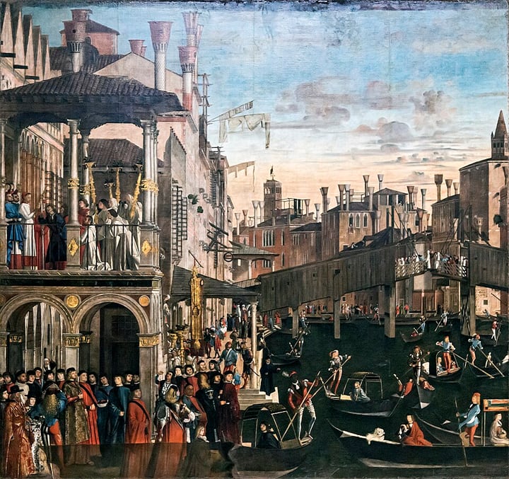 Miracle of the Relic of the Cross at the Ponte di Rialto by Vittore Carpaccio