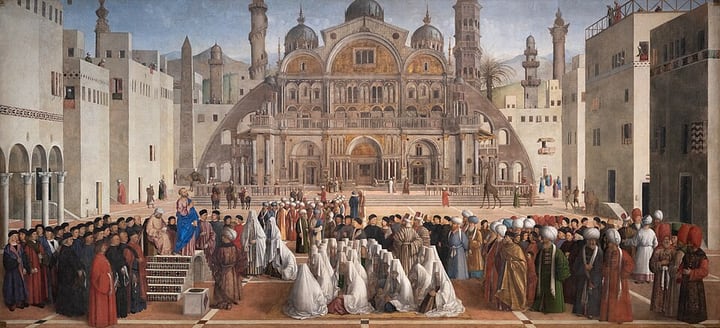Saint Mark Preaching in Alexandria by Giovanni Bellini