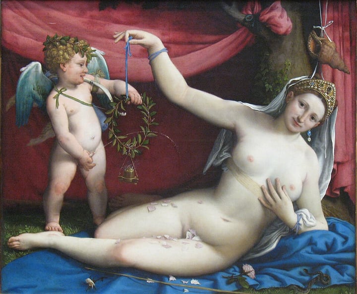 Venus and Cupid (Lotto) by Lorenzo Lotto