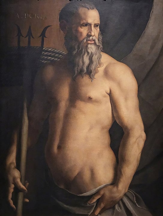 Portrait of Andrea Doria as Neptune by Bronzino