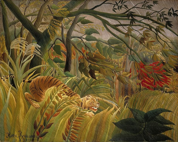 Tiger in a Tropical Storm by Henri Rousseau